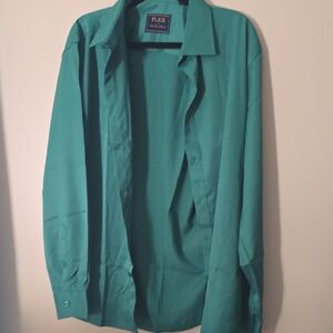 Flex Men's Casual Button Down Shirt - Green